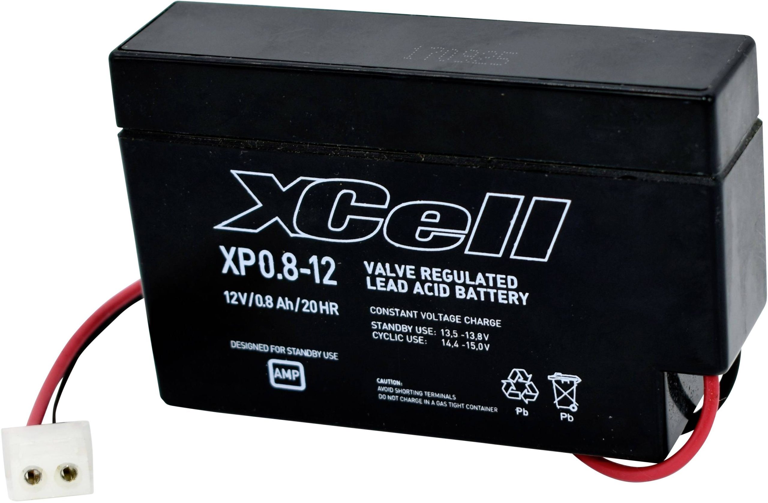 Akumulator ołowiowy XCell XP0.812AMP XCEXP0.812AMP, AGM, 12 V, 0.8 Ah - obrazek 1