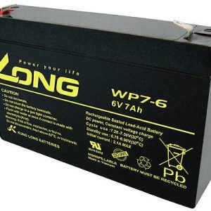 Akumulator ołowiowy Long WP7-6 WP7-6, AGM, 6 V, 7 Ah Akumulator ołowiowy Long WP7-6 WP7-6, AGM, 6 V, 7 Ah