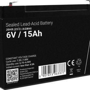 Akumulator ołowiowy Green Cell Green Cell – Alarmsystem-Batterie – Bleisäure AGM40, AGM, 6 V, 15 Ah Akumulator ołowiowy Green Cell Green Cell – Alarmsystem-Batterie – Bleisäure AGM40, AGM, 6 V, 15 Ah