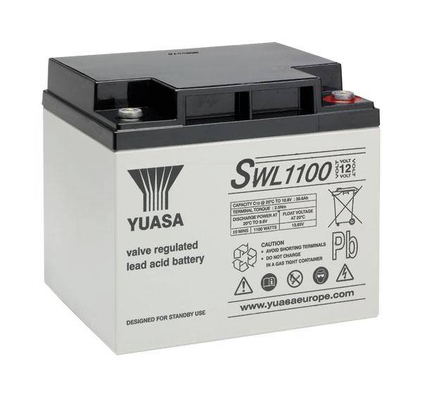 Akumulator ołowiowy Yuasa SWL1100, AGM, 12 V, 39.6 Ah - obrazek 1