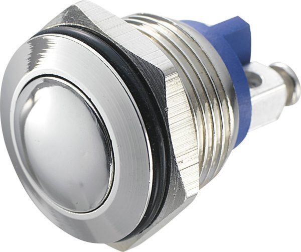 Przycisk wandaloodporny chwilowy TRU COMPONENTS GQ 16B-N, 1 x wył/(wł), IP65, 1 szt.