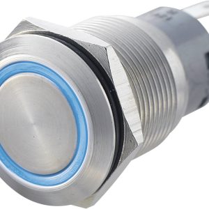 Przełącznik wciskany, wandaloodporny zatrzask TRU COMPONENTS LAS1-AGQ-11ZE, BL, 1 x wł/wł, IP67, 1 szt.