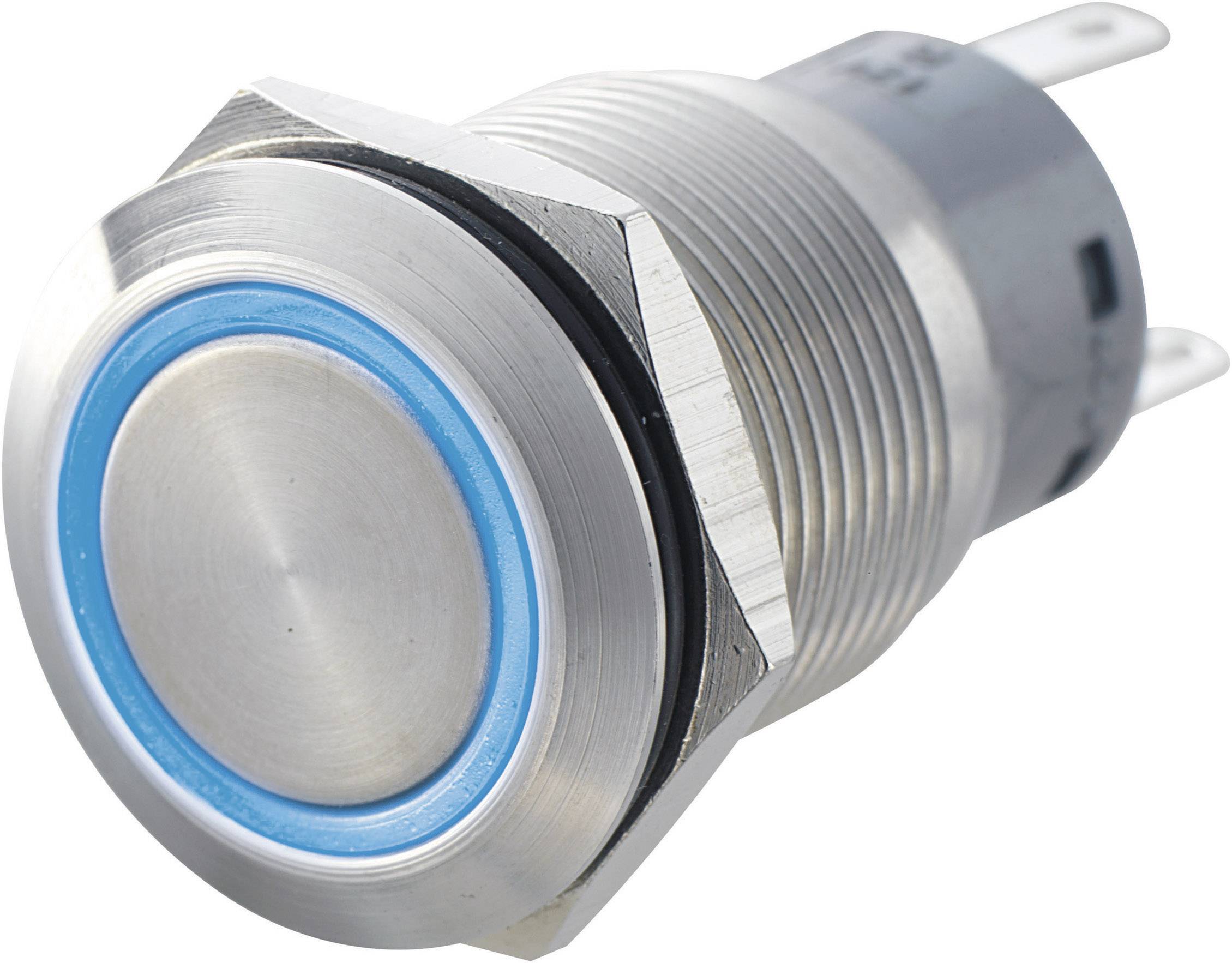 Przełącznik wciskany, wandaloodporny zatrzask TRU COMPONENTS LAS1-AGQ-11ZE, BL, 1 x wł/wł, IP67, 1 szt. - obrazek 1