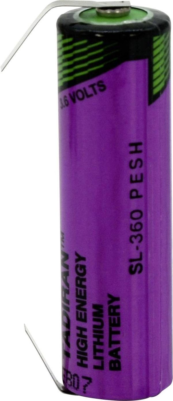Bateria AA Tadiran Batteries SL 360 T, 3.6 V, 2400 mAh, litowe, U-końcówka do lutowania, 1 szt.