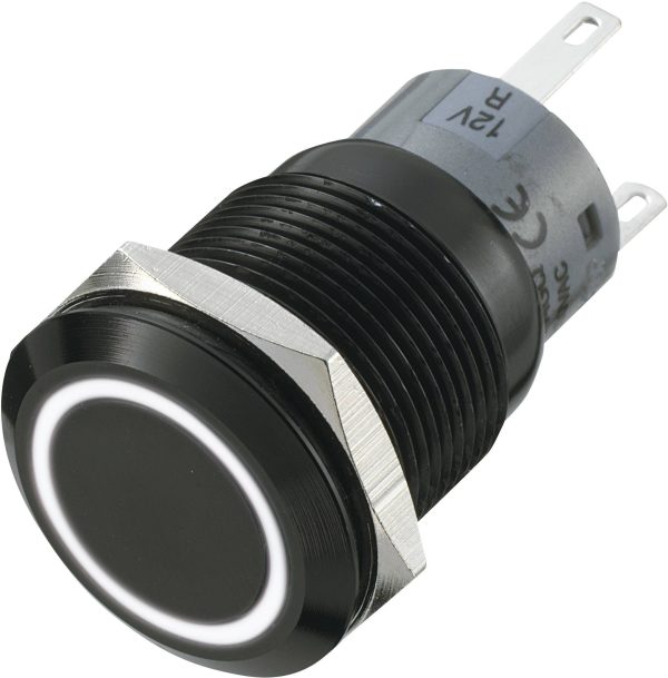 Przycisk wandaloodporny chwilowy TRU COMPONENTS LAS1-AGQ-11E/W, 1 x wył/(wł), IP67, 1 szt.