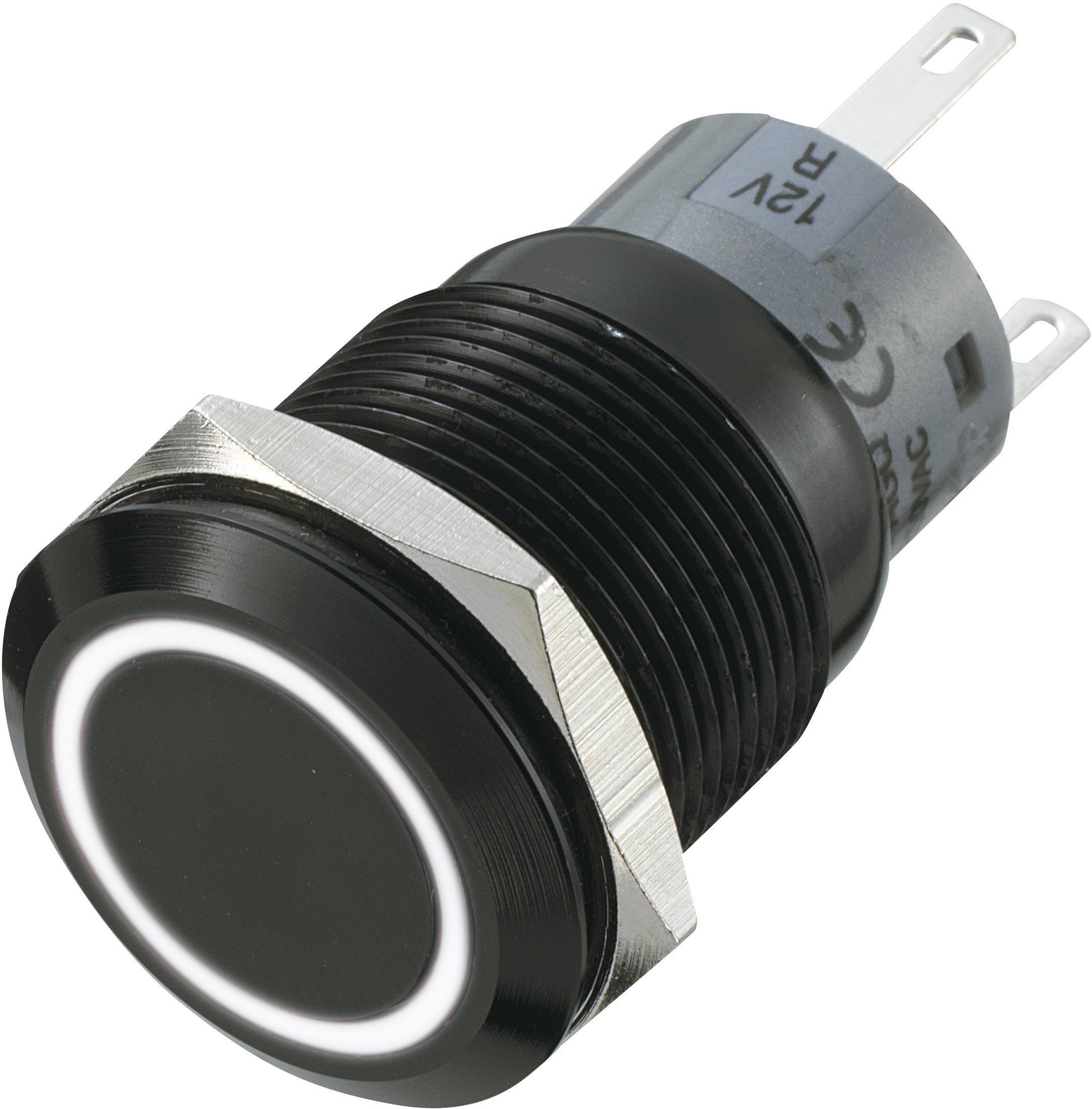 Przycisk wandaloodporny chwilowy TRU COMPONENTS LAS1-AGQ-11E/W, 1 x wył/(wł), IP67, 1 szt. - obrazek 1