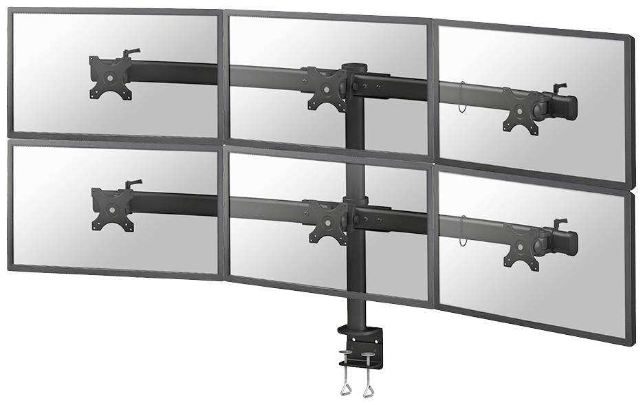 Neomounts Uchwyt do monitora FLATSCREEN DESK MOUNT FPMA-D700D6 6 Wyświetlacz 68,6 cm (27") czarny Uchylny, Przenośny, Ob - obrazek 1