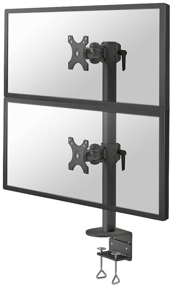 Neomounts FPMA-D960DVBLACKPLUS Uchwyt do monitora, stołowy 43,2 cm (17") - 124,5 cm (49") Przenośny, Obrotowy, Uchylny, - obrazek 1