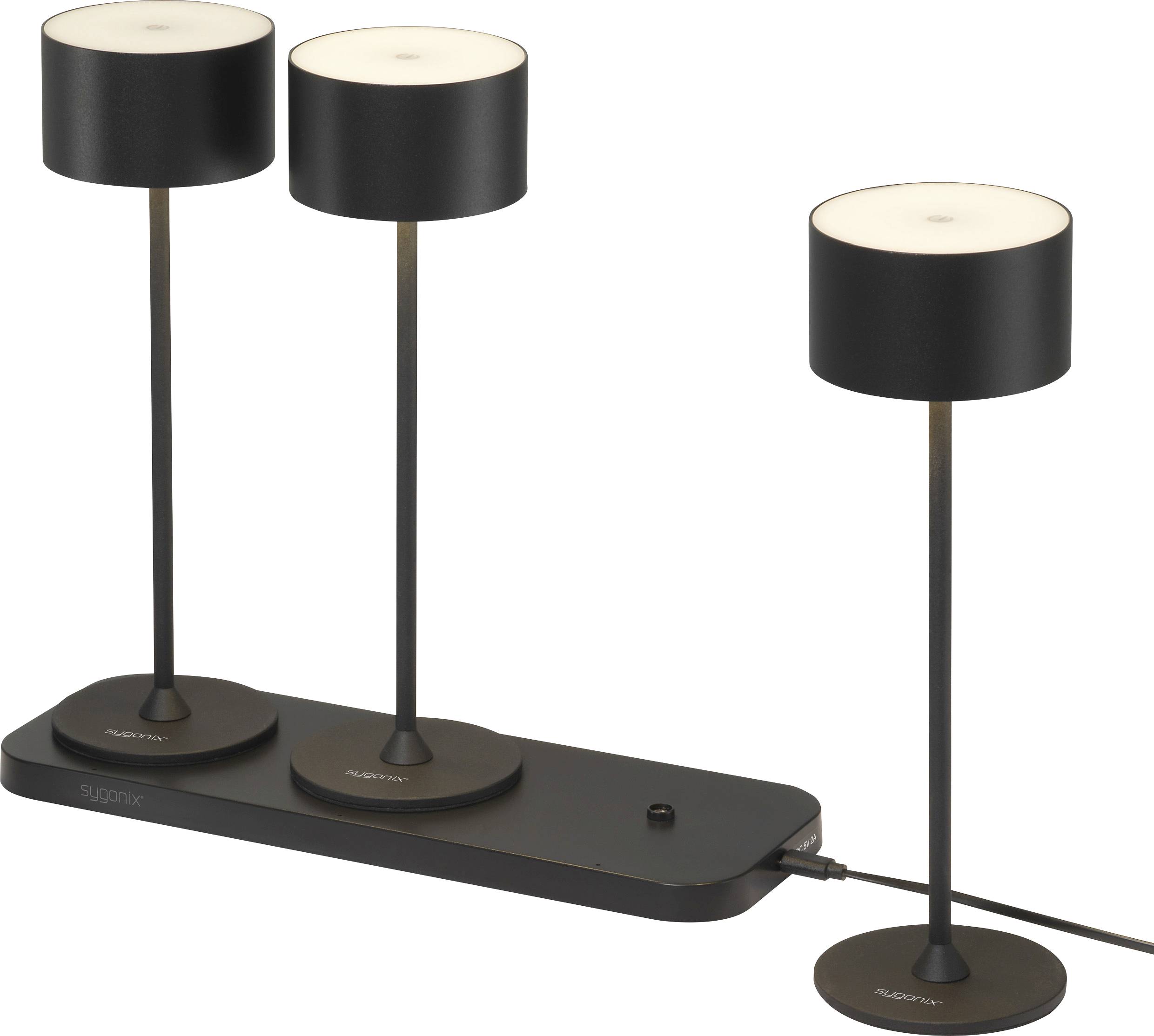 Lampa stołowa LED Sygonix 3er Set SY-6627262 5.5 W czarny 150 lm - obrazek 1