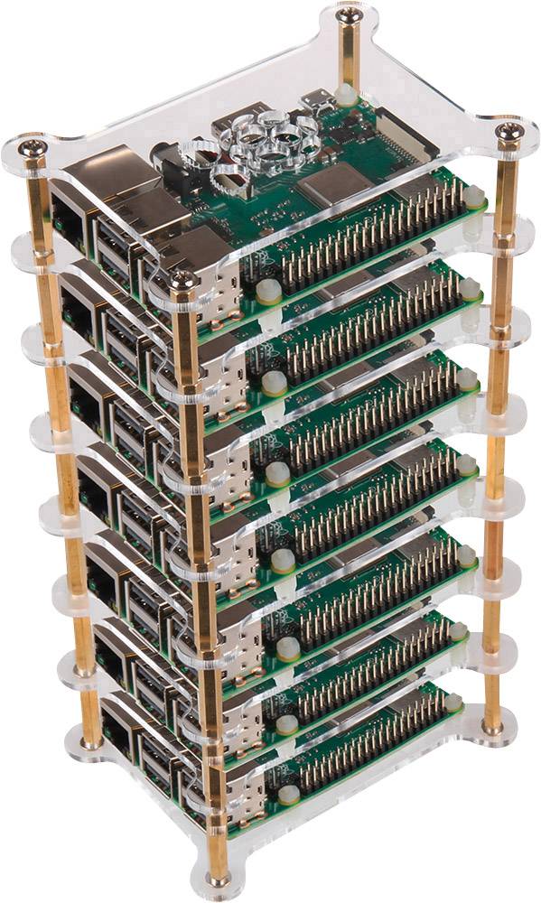 Obudowa SBC Joy-it RB-Case+19 Raspberry Pi® szkło akrylowe akrylowy przejrzysty - obrazek 1