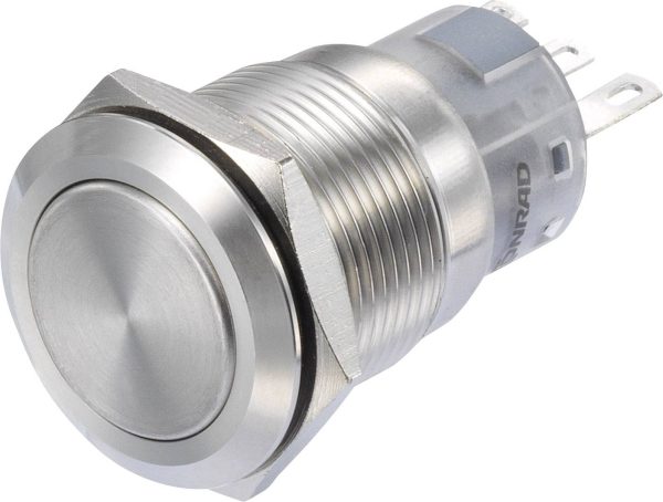 TRU COMPONENTS LAS1-AGQ-11/S Przełącznik wciskany 250 V/AC 3 A 1 x wł/(wł) chwilowy IP65 1 szt.