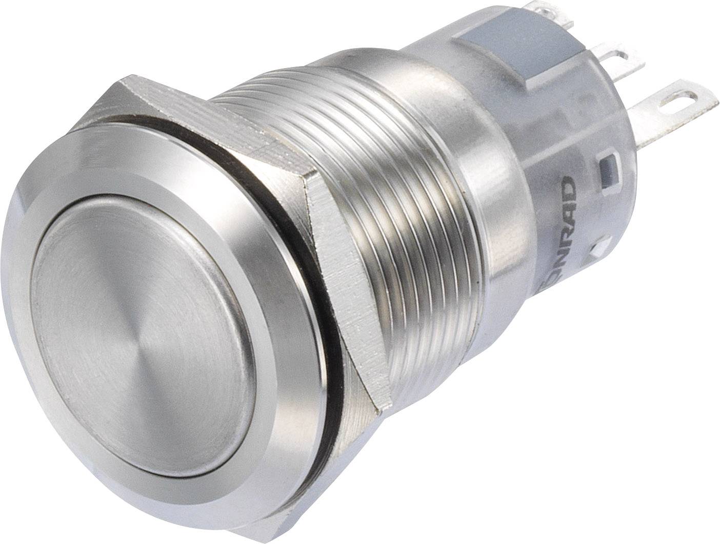TRU COMPONENTS LAS1-AGQ-11/S Przełącznik wciskany 250 V/AC 3 A 1 x wł/(wł) chwilowy IP65 1 szt. - obrazek 1