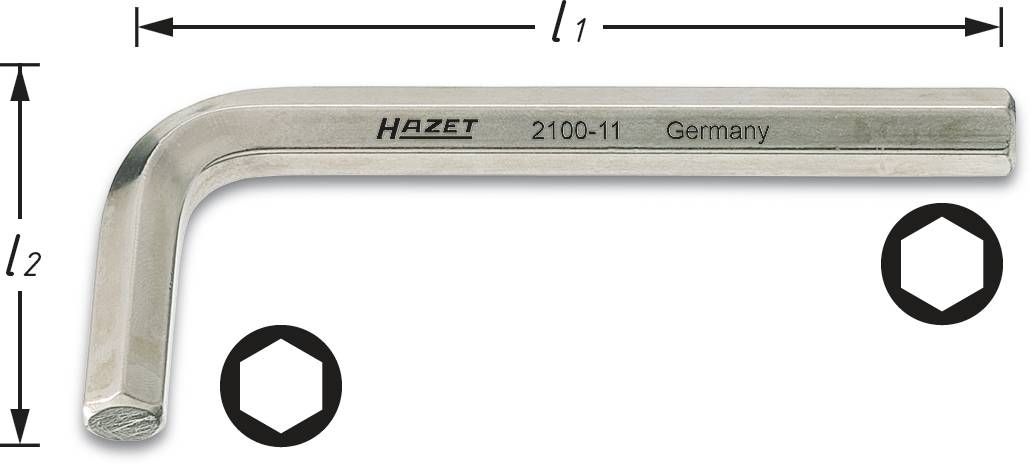 Hazet 2100-14 wewnętrzny sześciokąt Klucz trzpieniowy 14 mm - obrazek 1