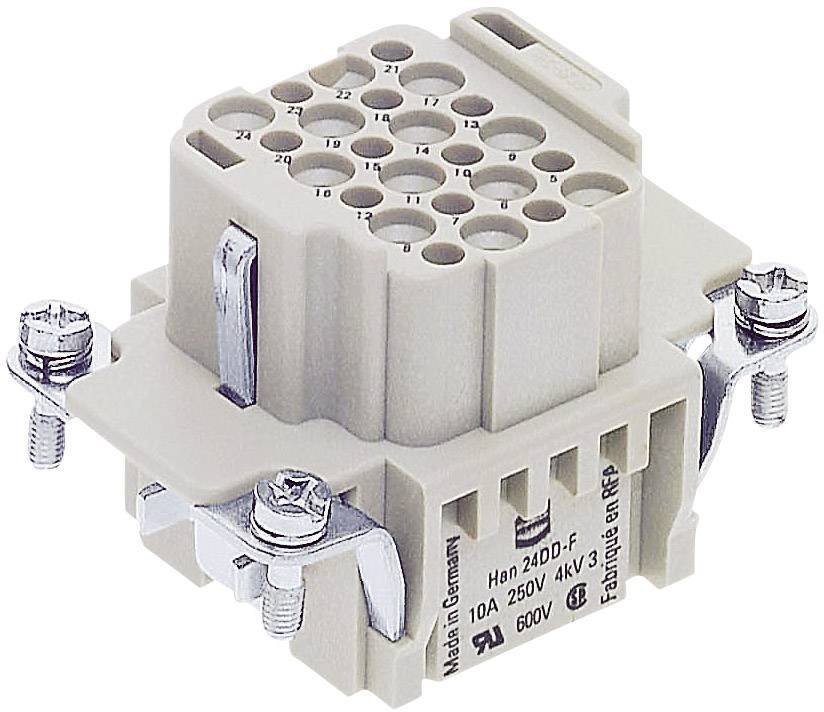HARTING 09160243101 Wkładka złącza żeńskiego Han® DD 24 + PE zaciskane 1 szt. - obrazek 1
