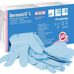 KCL Dermatril L 741 074107081C 100 szt. Rękawice jednorazowe Rozmiar rękawic: 7 EN 455 KCL Dermatril L 741 074107081C 100 szt. Rękawice jednorazowe Rozmiar rękawic: 7 EN 455