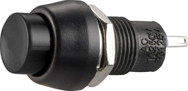 TRU COMPONENTS 1587725 Przełącznik wciskany TC-R13-84B-05BK, 10.2 mm, 250 V/AC, 1 A, 1 szt.
