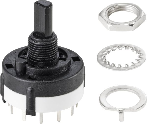 TRU COMPONENTS TC-9415612 SR26B4-2X6-7-20 Przełącznik obrotowy 250 V 150 mA 12 x 30 ° 1 szt.