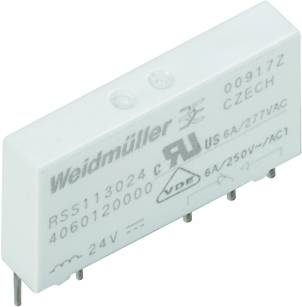 Weidmüller 4061590000 Przekaźnik THT RSS112024 24VDC-REL1U, 250 V/AC, 250 V/DC, 6 A, 20 szt. - obrazek 1
