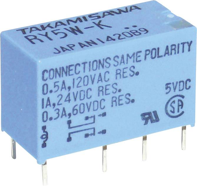 Przekaźnik miniaturowy DIL Takamisawa RY-24W-K 24 V/DC 2 x zestyk przełączny - obrazek 1