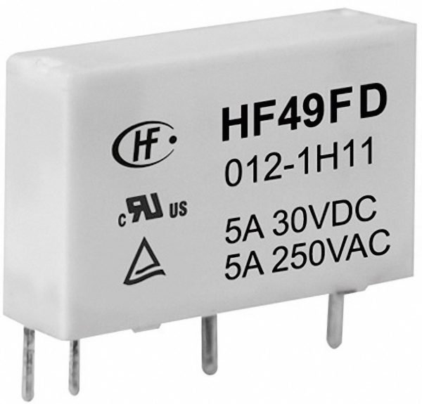Przekaźnik zasilający HF49FD Hongfa HF49FD/012-1H12F 12 V/DC 1 NO Max. 5 A