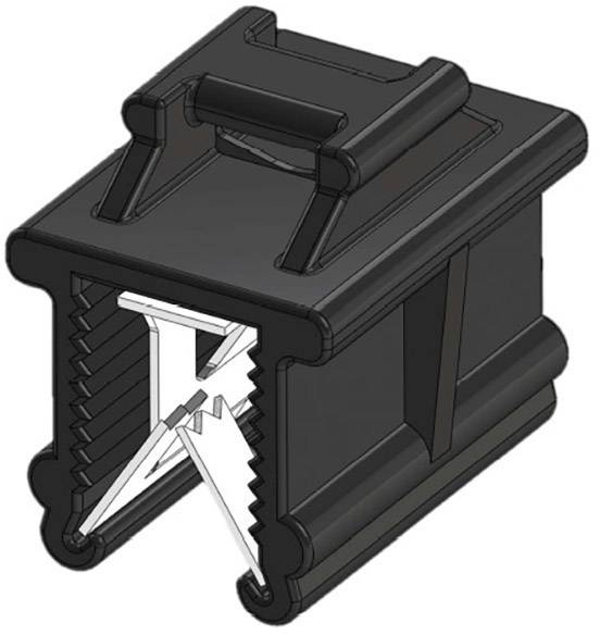 WKK 5752 Opaska kablowa 200 mm 4.80 mm czarny kable chwytane poprzecznie do osi montażu, stabilizacja termiczna, odporno
