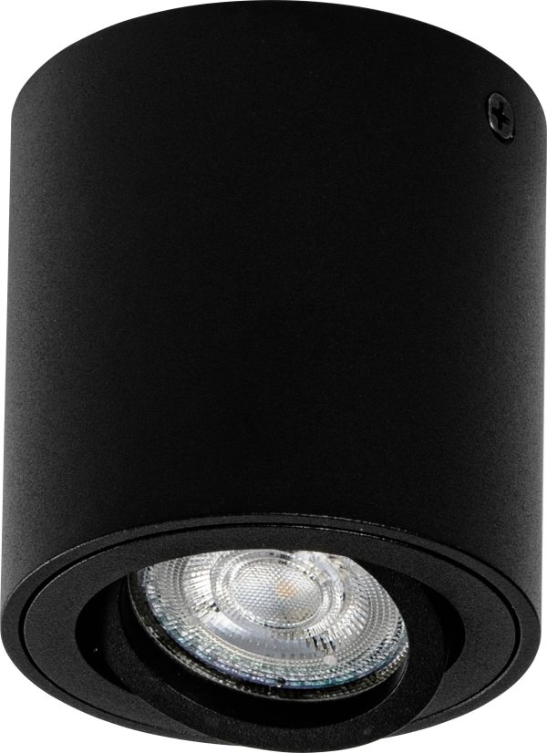 Zewnętrzna lampa ścienna OSRAM HOMELIGHTING Spot Surface Round GU10 Black 4099854445965 IP20