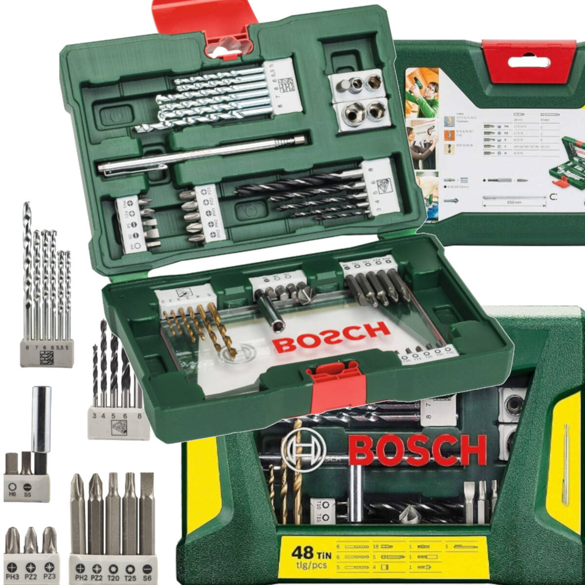 48-częściowy zestaw wierteł i końcówek wkręcających V-Line Bosch 2607017314 - obrazek 1