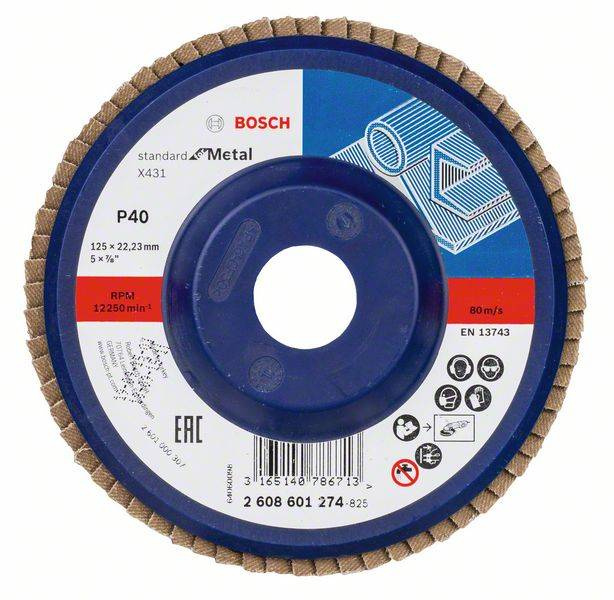 Listkowa tarcza szlifierska Standard for Metal 125×22,23×40 Bosch 2608601274