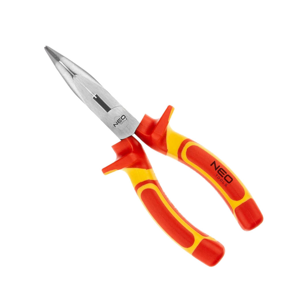 Szczypce wydłużone wygięte NEO Tools 180mm 1000V 01-228 - obrazek 1