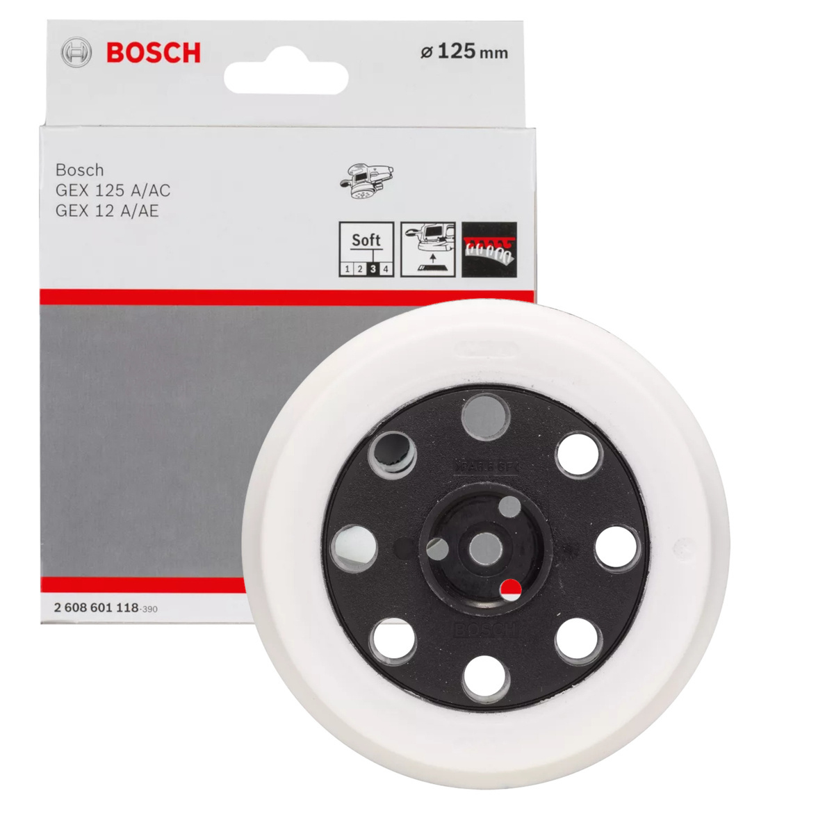 Talerz szlifierski miękki 125x8 Bosch 2608601118 - obrazek 1