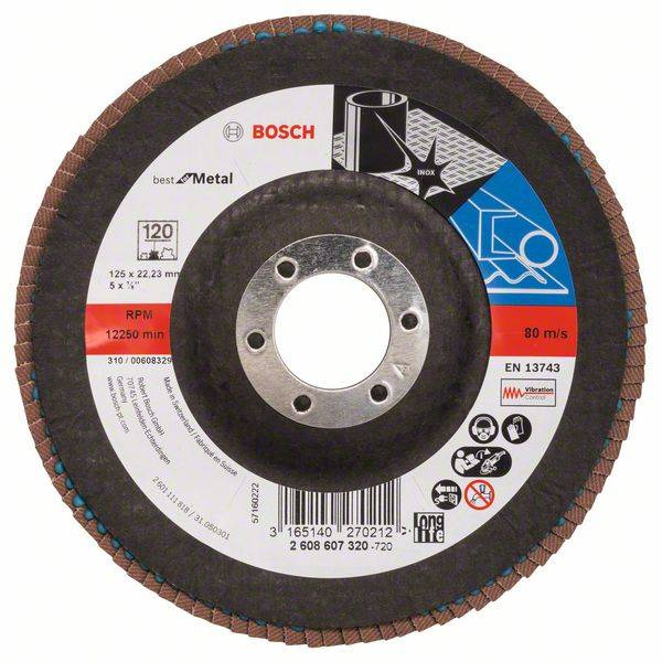 Tarcza listkowa Best for Metal, kątowa 125x22,23x120 Bosch 2608607320 - obrazek 1