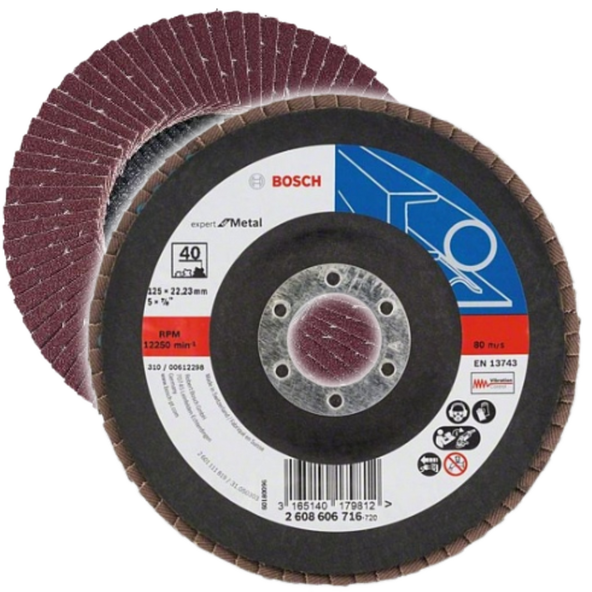 Tarcza listkowa X431 125x22,23 P80 Bosch 2608603718 - obrazek 1