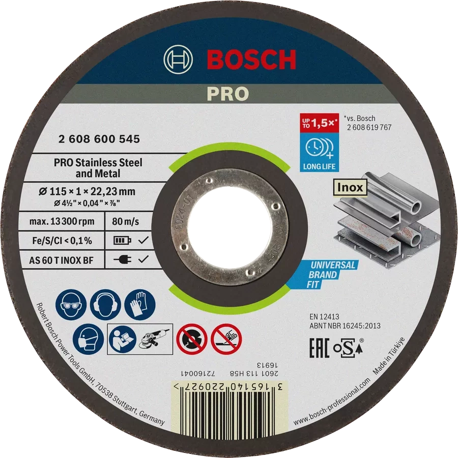 Tarcza tnąca prosta Expert for Inox – Rapido 115x22,23 Bosch 2608600545 - obrazek 1