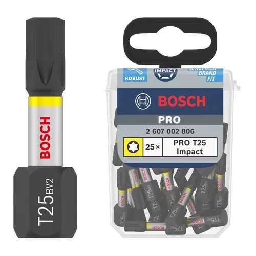 Zestaw 25 szt. bitów TX25 Bosch PRO Torx Impact 2607002806 - obrazek 1