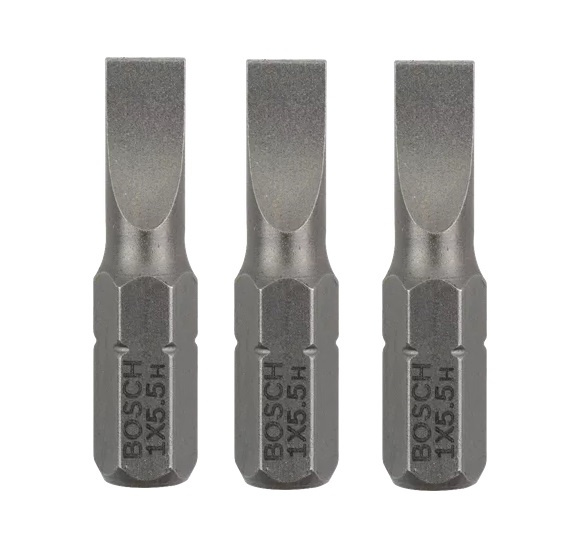 Zestaw 3 szt. bitów S1,0x5,5 Bosch Extra Hart 2607001464 - obrazek 1
