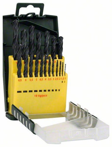 19-częściowy zestaw wierteł do metalu HSS-R Bosch 2607017151 - obrazek 1
