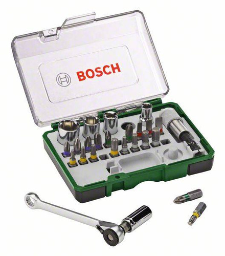 27-częściowy zestaw końcówek wkręcających z grzechotką Bosch 2607017160 - obrazek 1