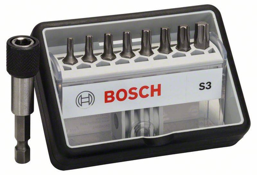 8+1-elem. zestaw bitów do wkrętarek Robust Line S T, wersja Extra Hard Bosch 2607002562 - obrazek 1