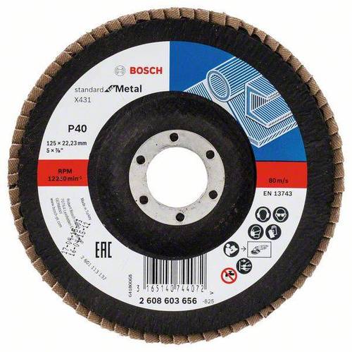 Listkowa tarcza X431 STANDARD FOR METAL 125×22,23×80 Bosch 2608603656