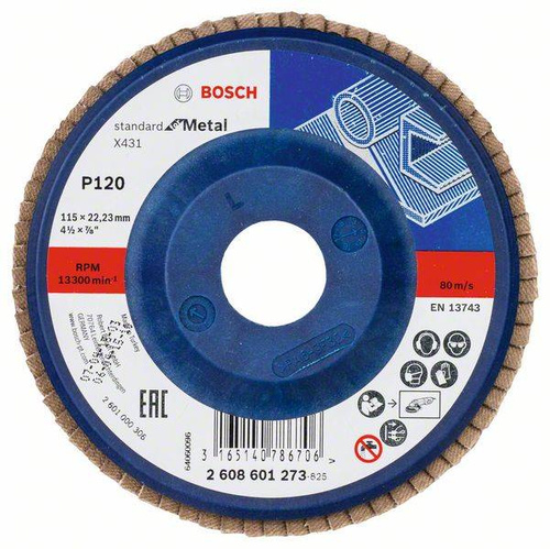 Listkowa tarcza szlifierska Standard for Metal 115x22,23x120 Bosch 2608601273 - obrazek 1