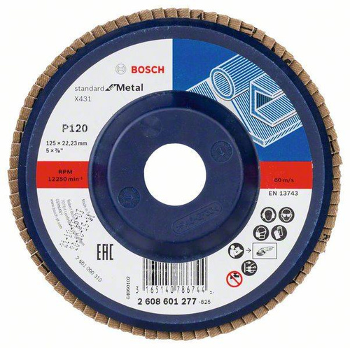 Listkowa tarcza szlifierska Standard for Metal 125x22,23x120 Bosch 2608601277 - obrazek 1