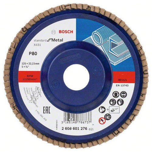 Listkowa tarcza szlifierska Standard for Metal 125x22,23x80 Bosch 2608601276 - obrazek 1