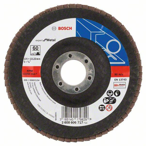 Listkowa tarcza szlifierska X551, Expert for Metal 125x22,23x60 Bosch 2608606717 - obrazek 1