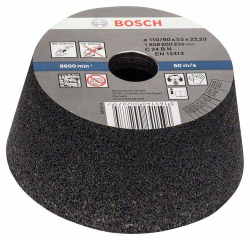 Pokrywa szlifierska, stożkowa - kamień/beton C 24 L5 BRT 90x110 Bosch 1608600239 - obrazek 1