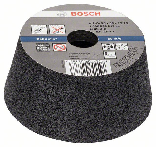 Pokrywa szlifierska, stożkowa - kamień/beton C 30 L5 BRT 90x110 Bosch 1608600240 - obrazek 1