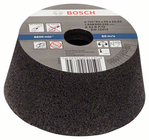 Pokrywa szlifierska, stożkowa, - metal/żeliwo A 24 P6 B1215 90x110 Bosch 1608600232 - obrazek 1
