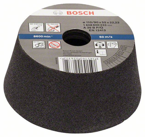 Pokrywa szlifierska, stożkowa, - metal/żeliwo A 36 P6 B1215 90x110 Bosch 1608600233 - obrazek 1