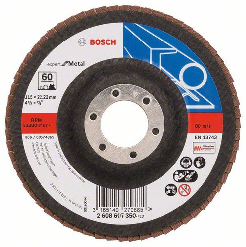 Tarcza listkowa do metalu X551 115x22,23 P60 Bosch 2608607350 - obrazek 1