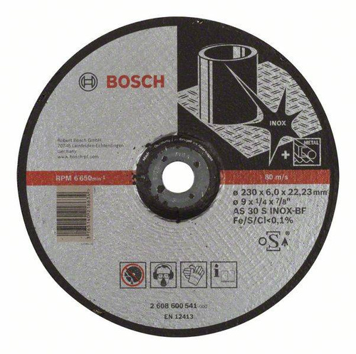 Tarcza ścierna wygięta Bosch Expert for Inox 230x22,23 2608600541 - obrazek 1
