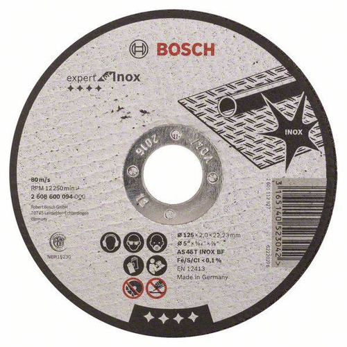 Tarcza tnąca prosta Expert for Inox 125x22,23 Bosch 2608600094 - obrazek 1